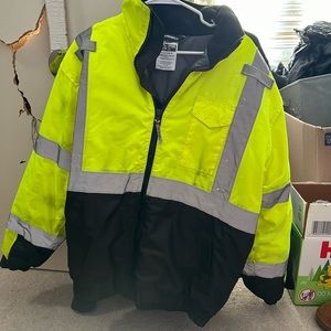 hi-vise insulated bomber jacket